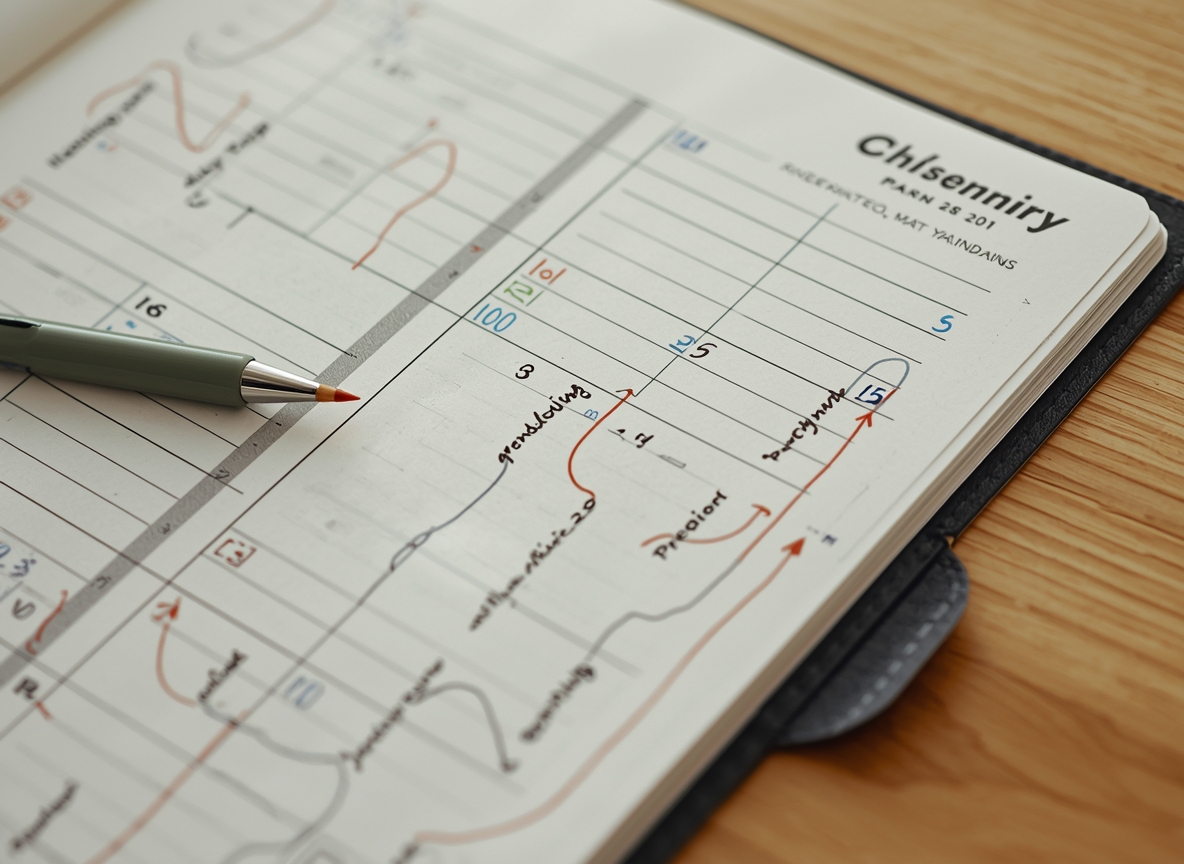 Illustration av balans mellan aktivitet och vila